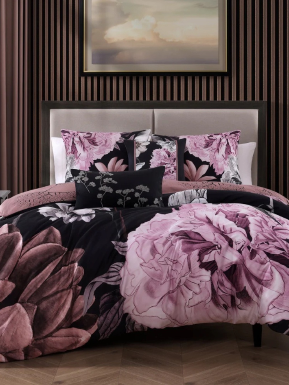 Bebejan Midnight Meadow Reversible Queen Comforter Set